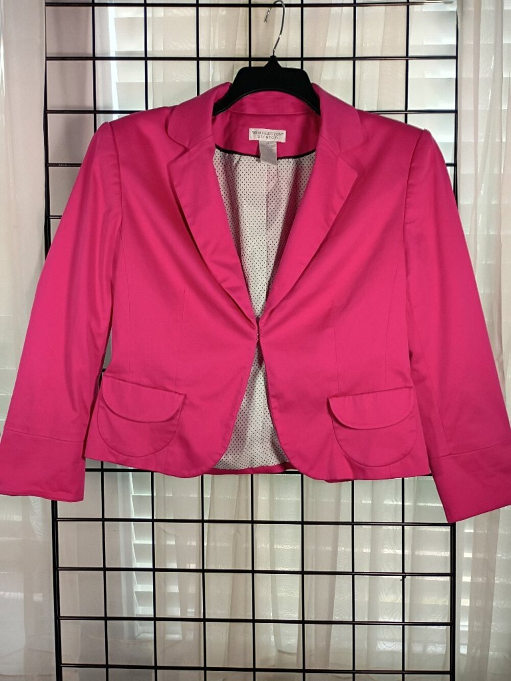 Hot Pink Cropped Blazer Size 12